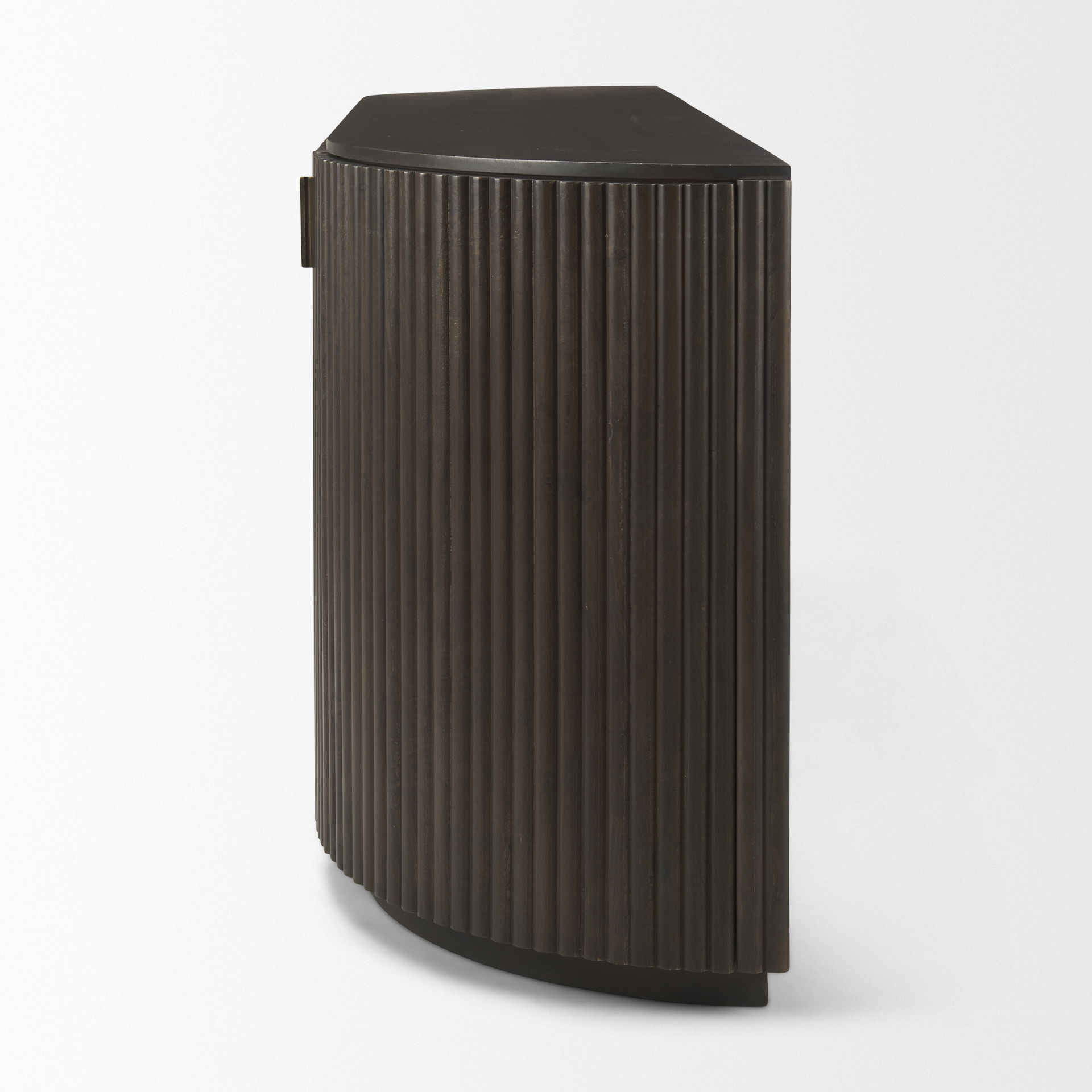 Terra 72L x 18W x 32H Dark Brown Wood Fluted Sideboard large image 