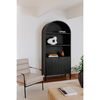 Wilde Display Cabinet Black Oak, Cabinets & Sideboard by Moe's Home, 37.5" width x 79" height x 16.5" depth thumbnail 7