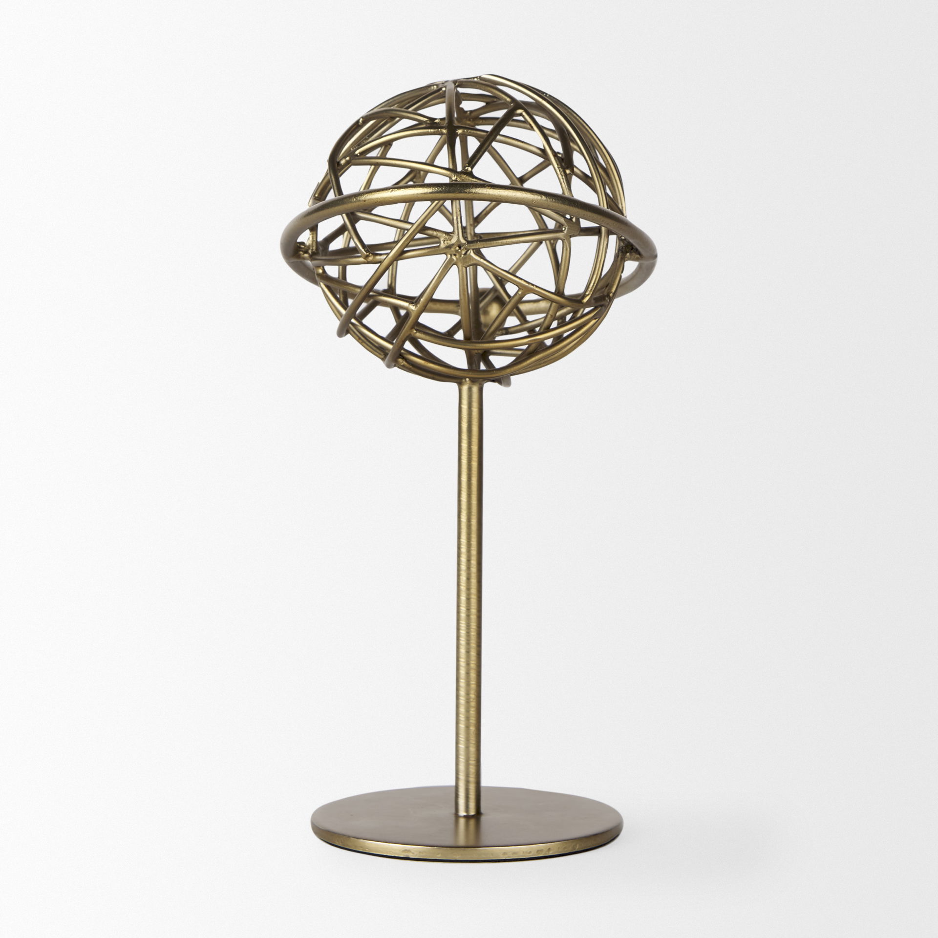 Atlas  Gold Metal Solar System Ornament, Decorative Object by Mercana, 10" length x 8" width x 12" height View 6