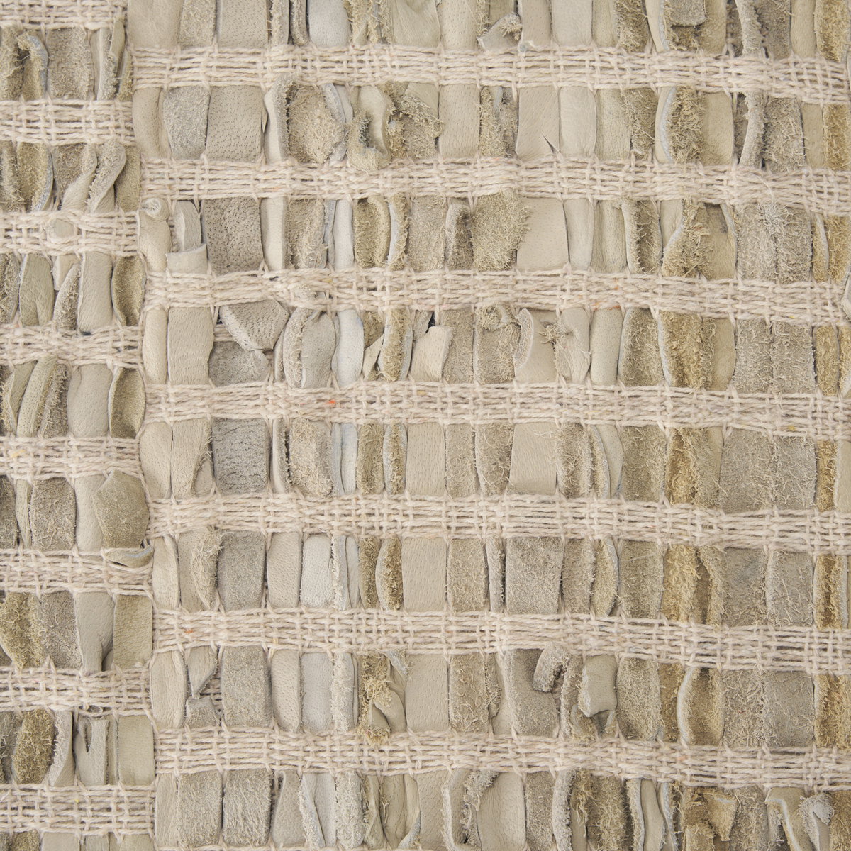 Solis II 50L x 16W Brown Base Beige Woven Leather Cushion Accent Bench, Benche by Mercana, 50" length x 15.75" width x 18.75" height View 3