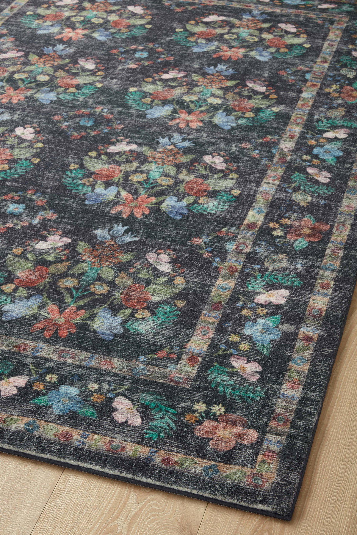 Rifle Paper Co. x Loloi Courtyard Rug, 1'6" length x 1'6" width View 9