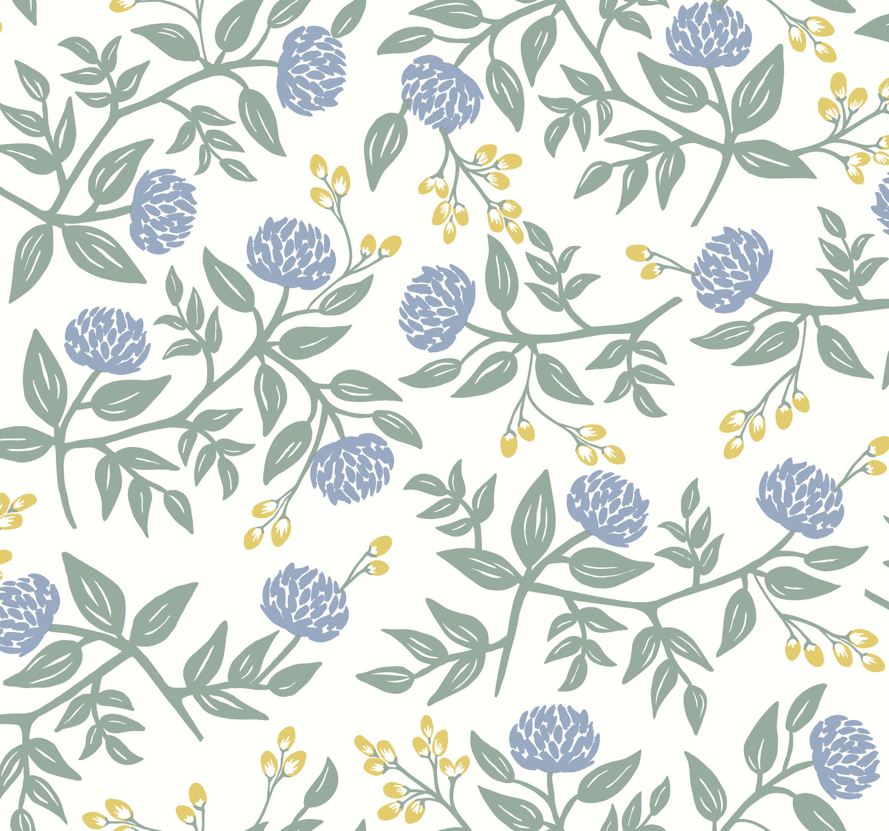 Peonies Periwinkle & Sage Wallpaper Peonies Periwinkle & Sage Wallpaper large image