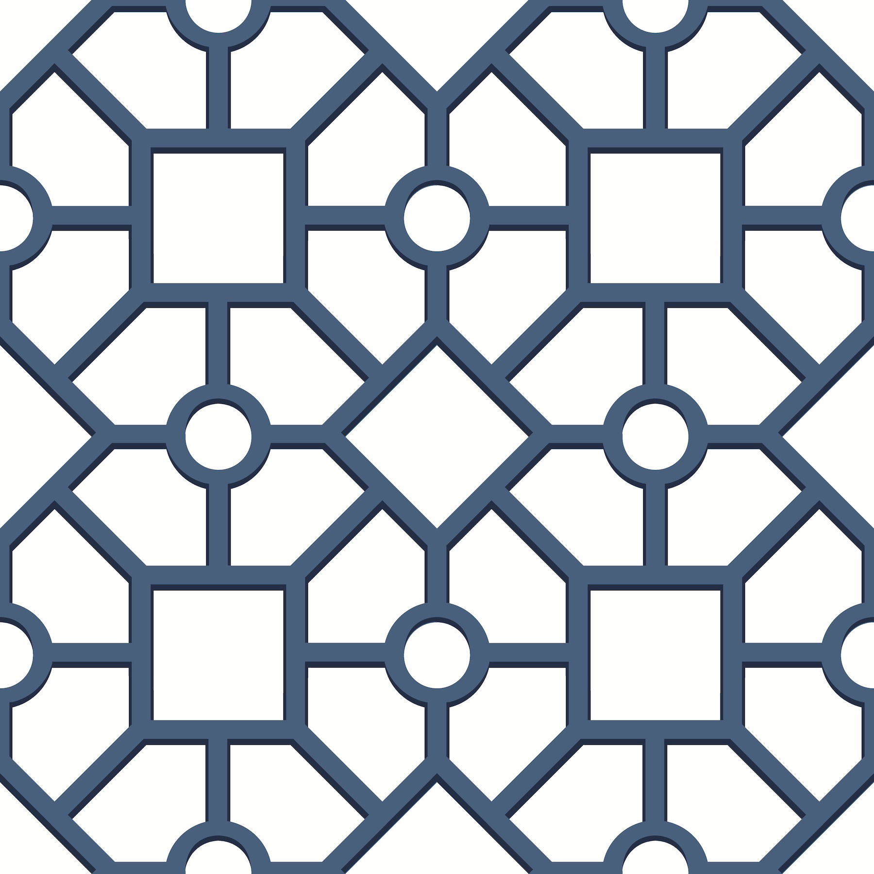 Hedgerow Trellis Navy Peel & Stick Wallpaper, by York Wall, 20' length x 1'8.5" width x 0.02" depth View 1