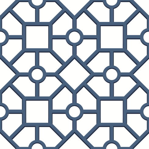 Hedgerow Trellis Navy Peel & Stick Wallpaper