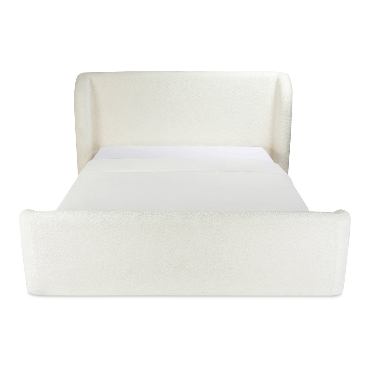 Sophia Queen Storage Bed Cream, by Moe's Home, 6'4" width x 4'7" height x 7'7" depth View 1