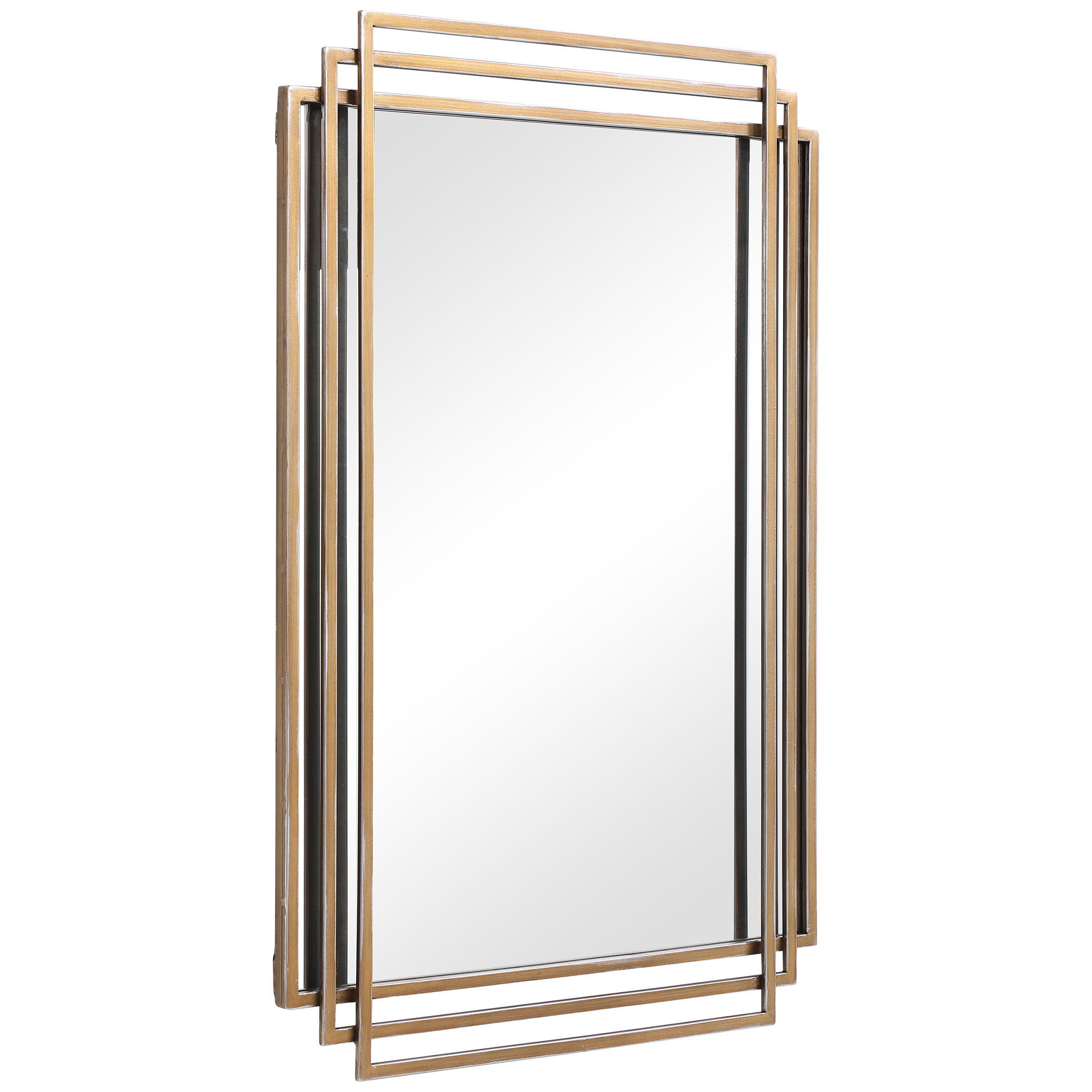 Amherst Brushed Gold Mirror large image 