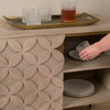 Excelsior 36.0L x 18.0W x 32.5H Light Brown Wood Gold Iron Base Accent Cabinet, Cabinets & Chest by Mercana, 36.5" length x 18.5" width x 32.5" height thumbnail 2