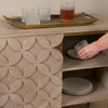 Excelsior 36.0L x 18.0W x 32.5H Light Brown Wood Gold Iron Base Accent Cabinet, Cabinets & Chest by Mercana, 36.5" length x 18.5" width x 32.5" height thumbnail 3