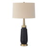 Spyglass Black Wood Grain Table Lamp, by Uttermost, 16" width x 30.75" height x 16" depth thumbnail 1