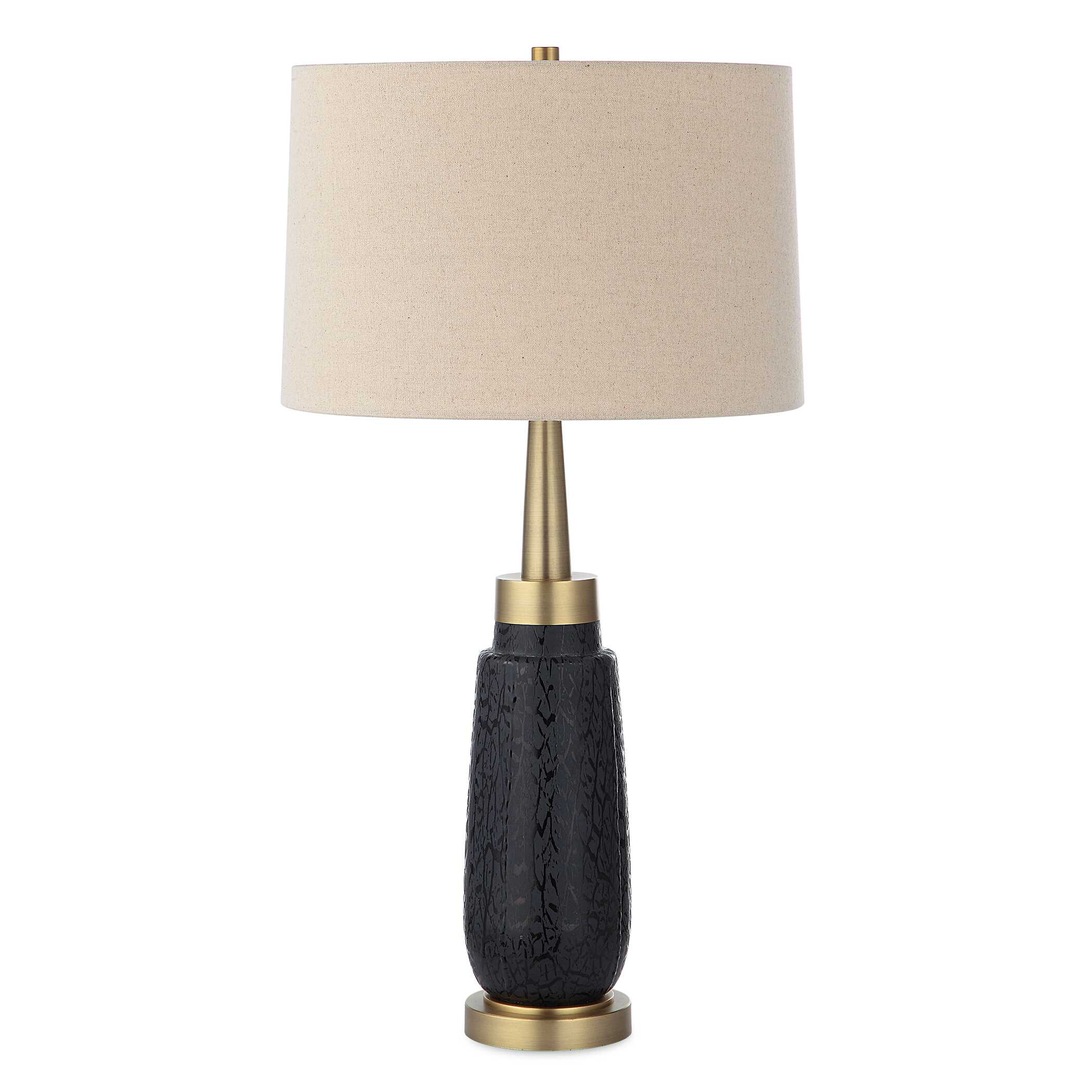 Spyglass Black Wood Grain Table Lamp large image 