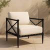 Willow Outdoor Accent Chair Cream, Outdoor Chair by Moe's Home, 2'8" width x 2'10" height x 2'8" depth thumbnail 7