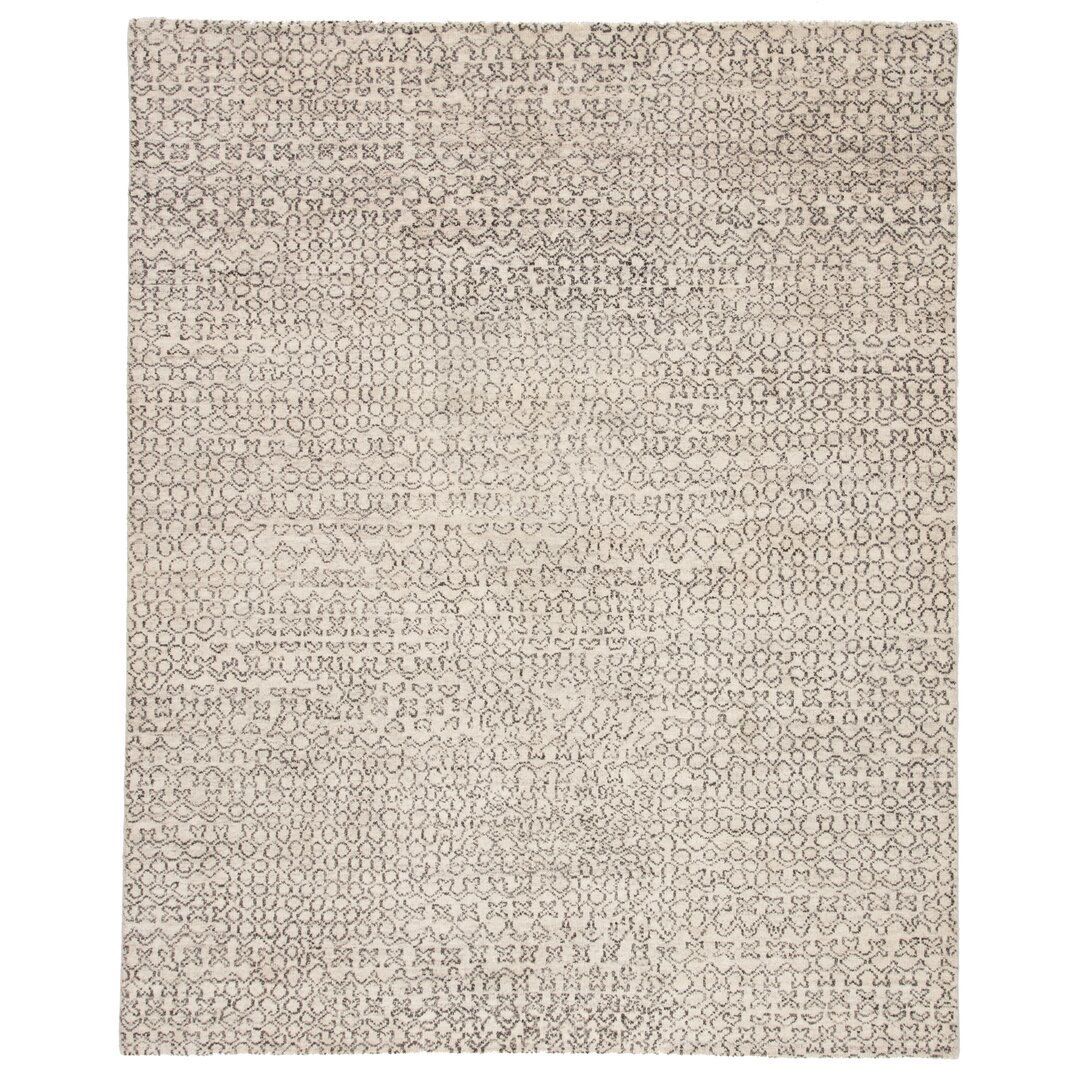Pollack By Jaipur Living Reverb Hand-Knotted Trellis Ivory/ Black Area Rug (10'X14') large image 