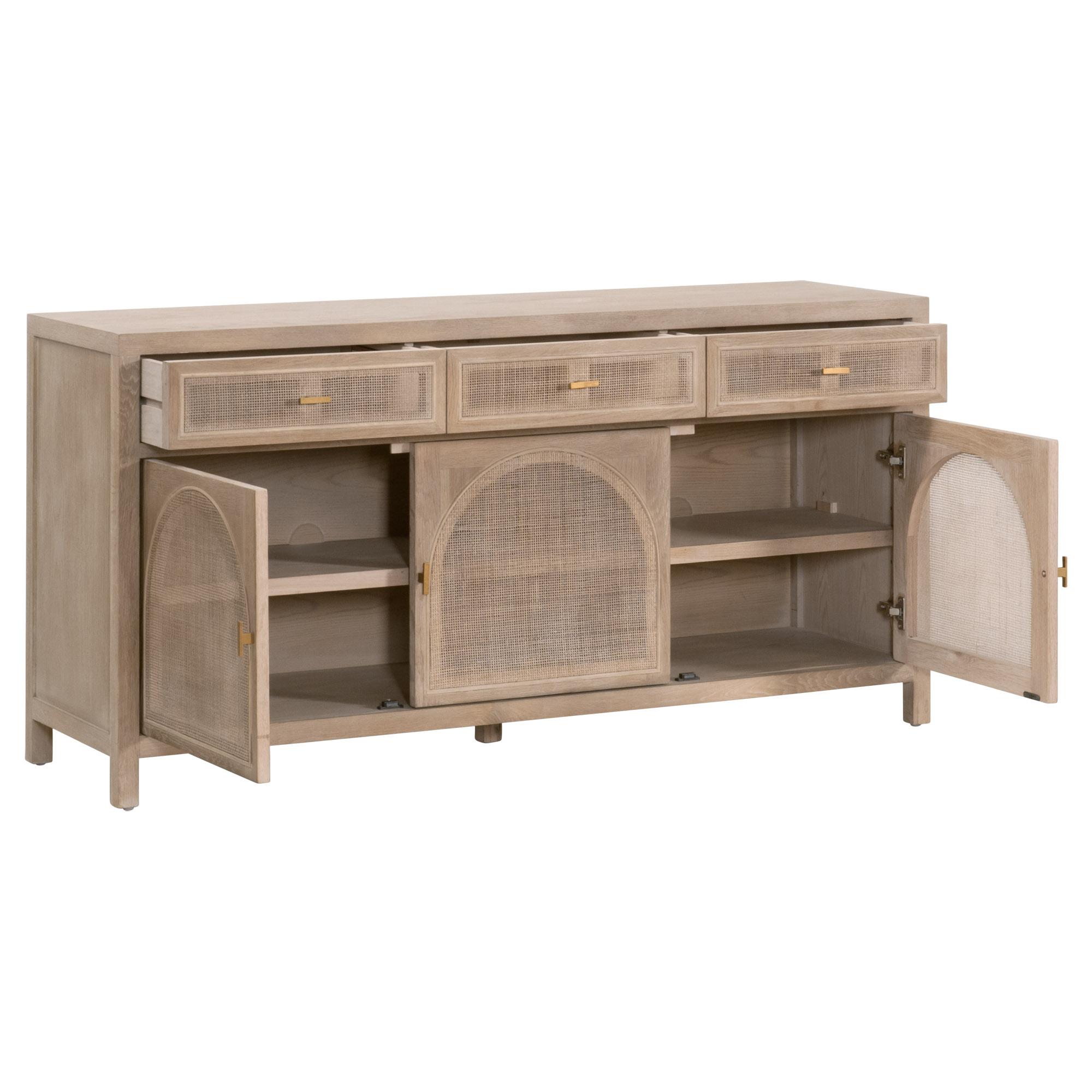 Cane Media Sideboard, Cabinets & Sideboard by Essentials for Living, 63" width x 31.5" height x 18" depth View 7