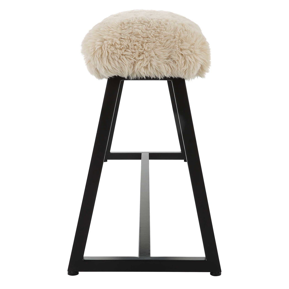 Taupo Sheepskin Bench, Benche by Uttermost, 49" width x 21" height x 12" depth View 6