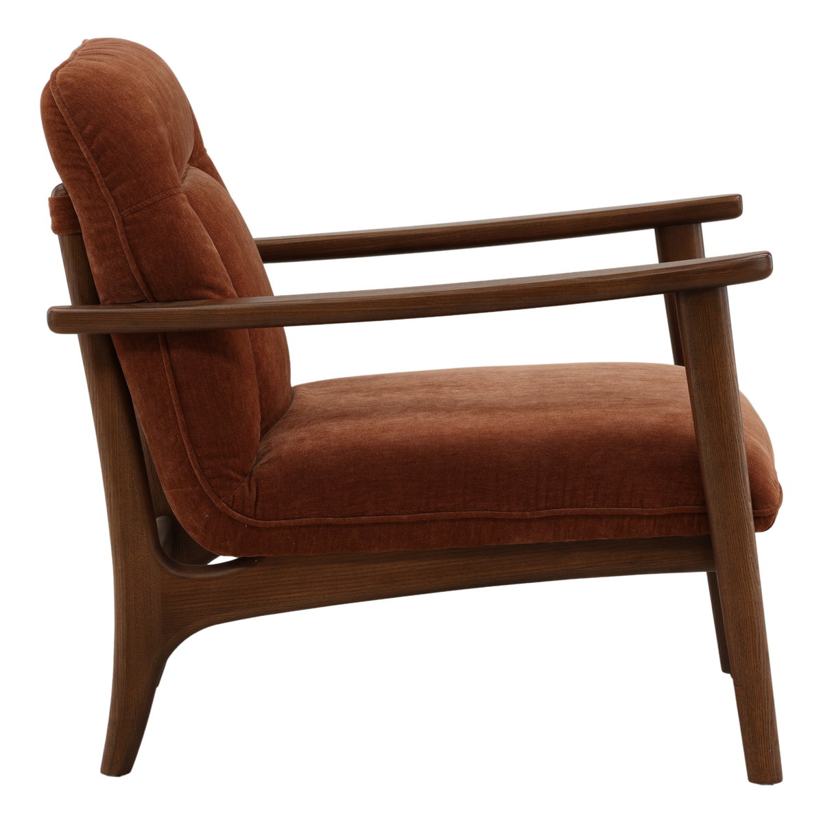 Talesa Occasional Chair Rust, Accent Chair by Dovetail, 28.25" width x 32.25" height x 33.25" depth View 3