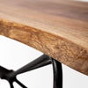 Papillion III 66x18 Natural Solid Wood and Iron Dining Bench thumbnail 3