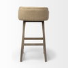 Monmouth Low Back 30in Seat Bar Stool | Cream Fabric with Brown Wood, Counter & Bar Stool by Mercana, 20.5" length x 21" width x 35.75" height thumbnail 5