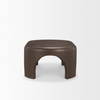 Shima Oval Dark Brown Wood with Arched Legs Coffee Table, by Mercana, 48" length x 28" width x 16" height thumbnail 5