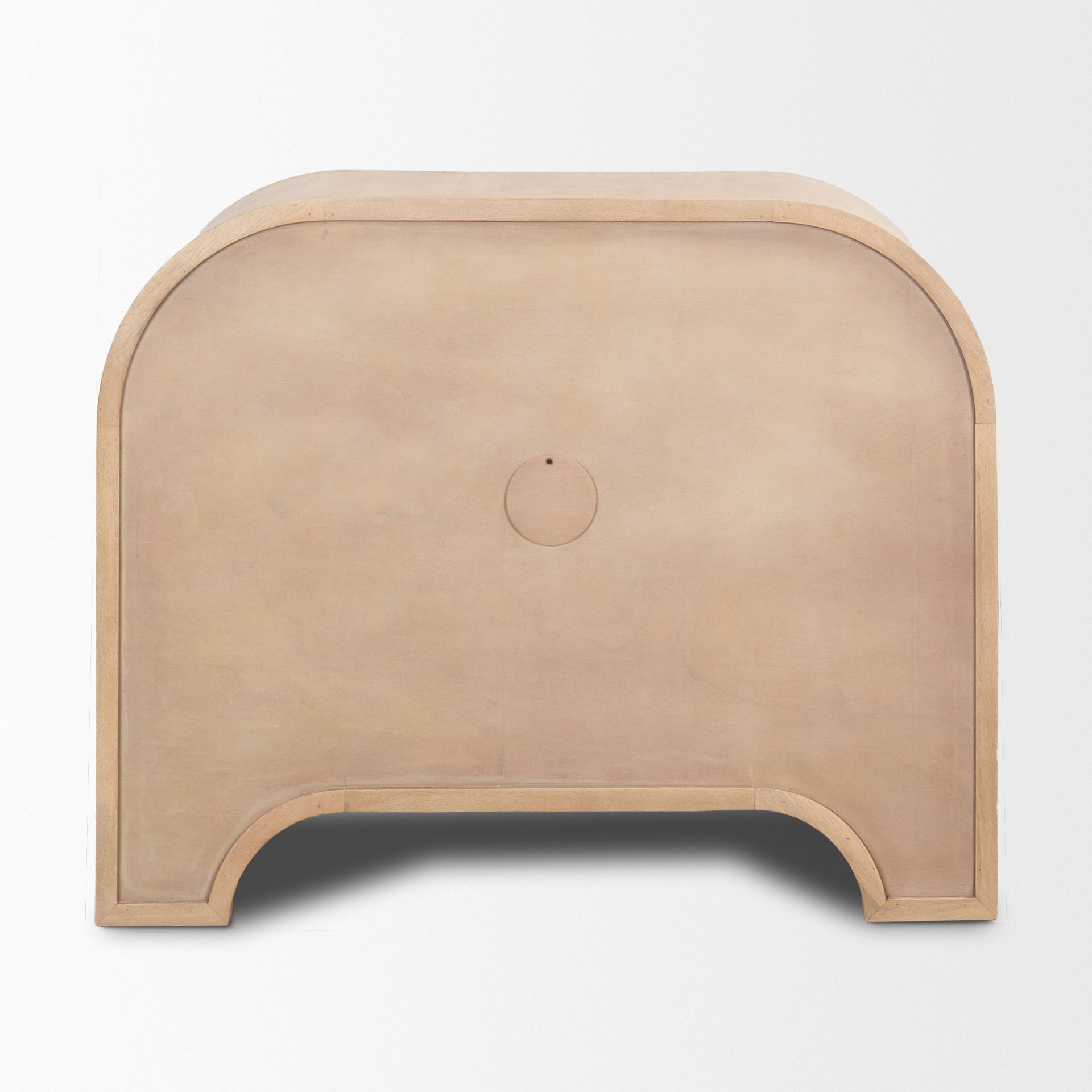 Sorina Reverse Fluted Light Brown Wood Accent Cabinet, Cabinets & Chest by Mercana, 40" length x 16" width x 32" height View 6