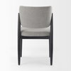 Cline Curved Back Dining Side Chair | Gray Fabric with Black Wood, Dining Chair by Mercana, 20.87" length x 23.03" width x 31.89" height thumbnail 9