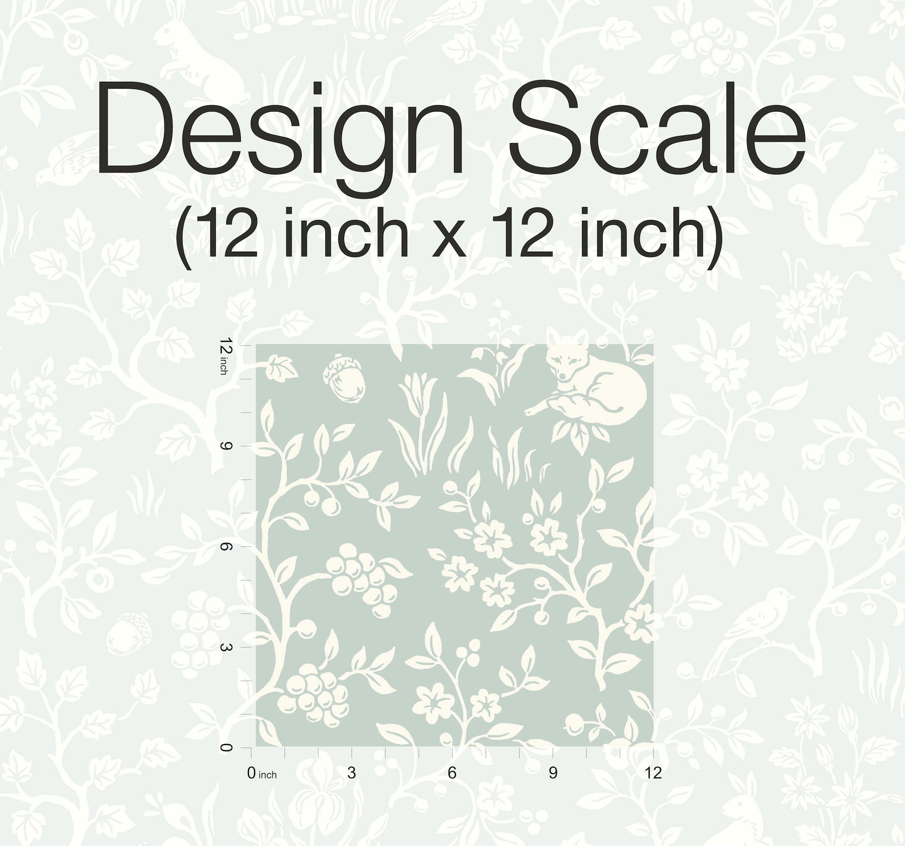 Magnolia Home Fox & Hare Green Peel & Stick Wallpaper large image 