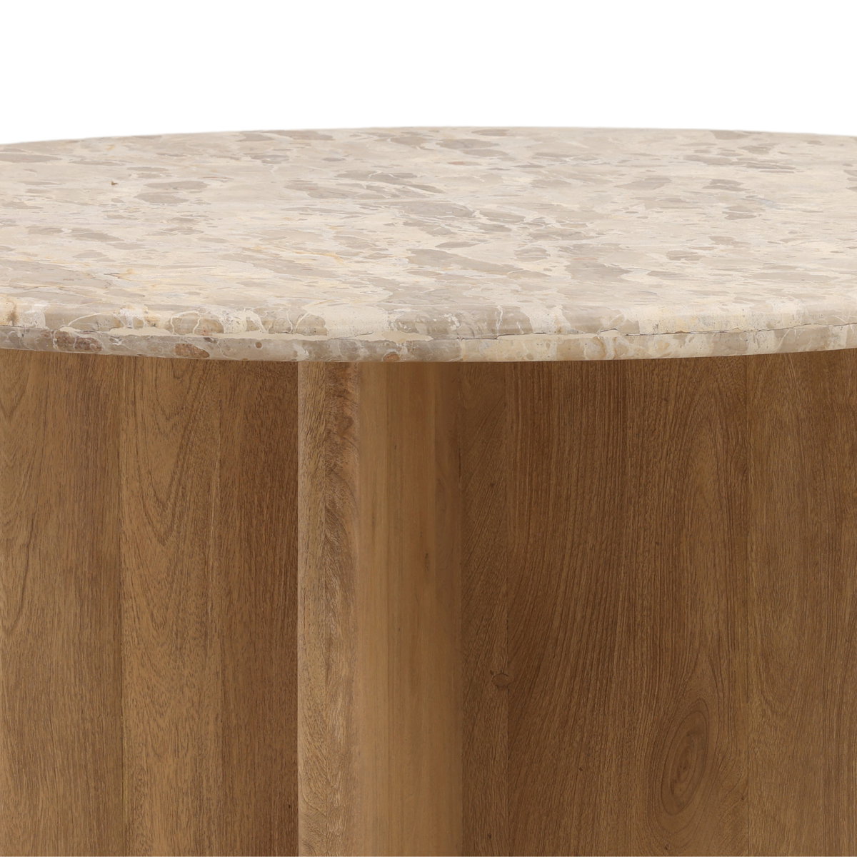 Layna Dining Table Beige, by Dovetail, 54" width x 30" height x 54" depth View 4