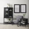 Arelius 20L x 18W x 26H Black-Brown Wood with Black Metal Frame End/Side Table thumbnail 1