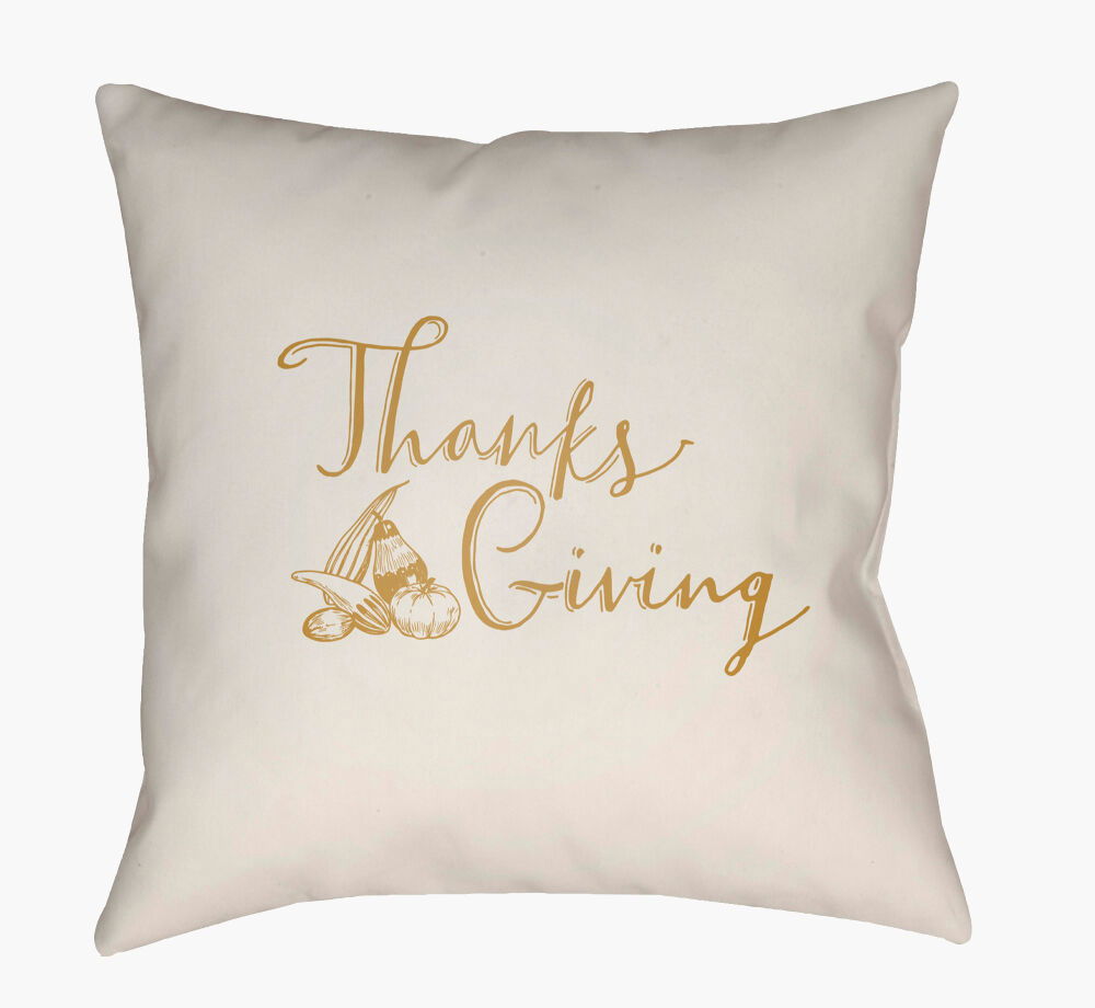 Gourd Accent Pillow, Decorative Pillow by Surya, 18" length x 18" width