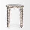 Randy Textured Silver Nickel Cast Aluminum Metal Accent Table thumbnail 3