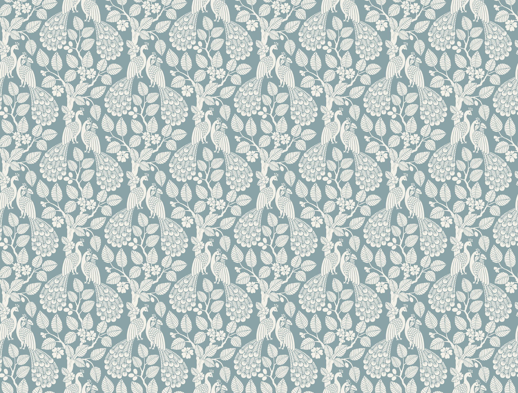 Teal  Plumage Wallpaper large image 