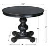 Brynmore Wood Grain Round Table, Side & End Table by Uttermost, 42" width x 31" height x 42" depth thumbnail 3