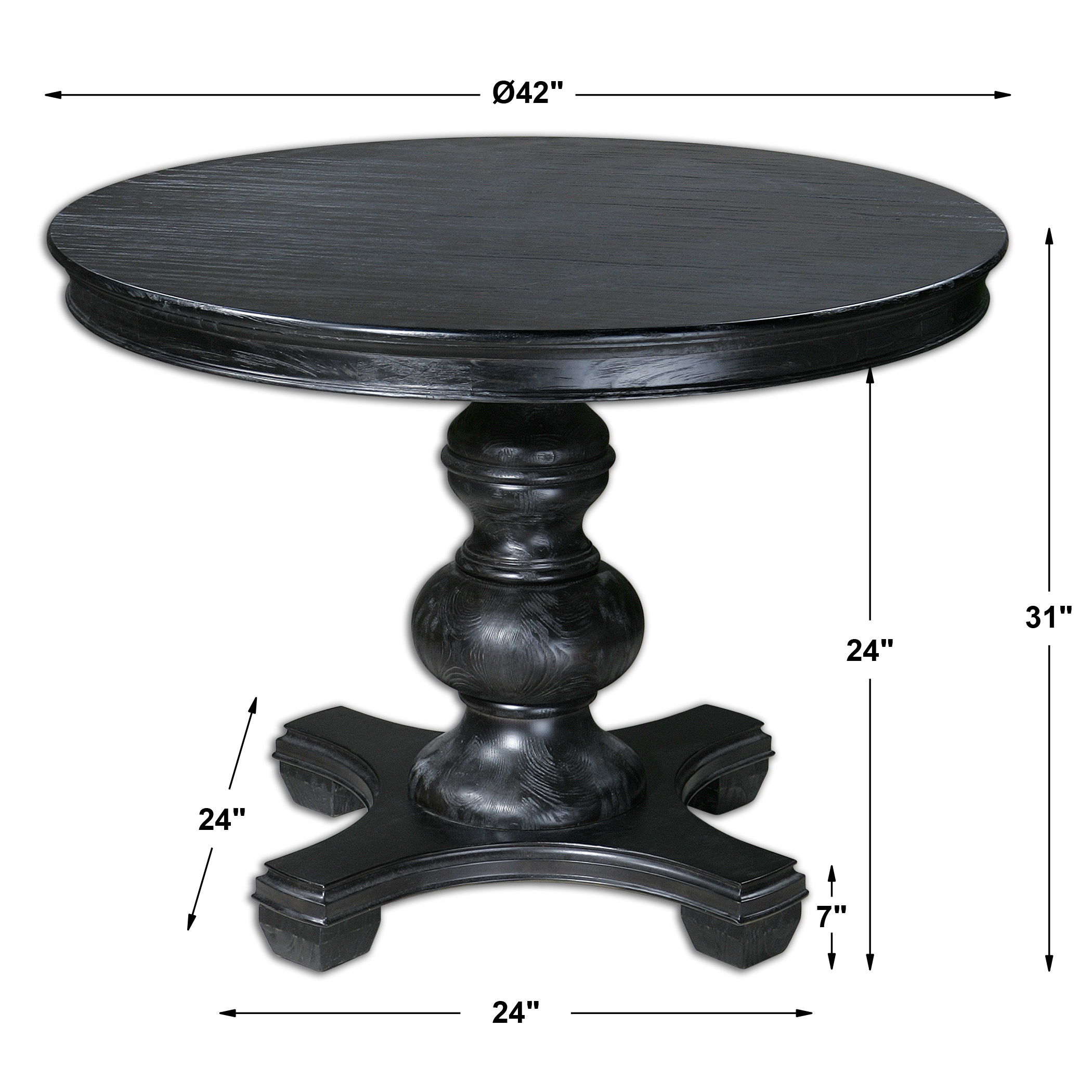 Brynmore Wood Grain Round Table large image 