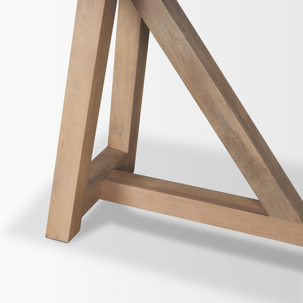 Rialto Two-Toned Black and Brown Wood Angular Leg Console Table, by Mercana, 70" length x 18" width x 30" height View 7