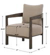 Sienna Sand Fabric Accent Chair, by Uttermost, 27" width x 28.5" height x 29" depth thumbnail 3
