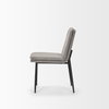 Eve Curved Back Dining Side Chair | Gray Fabric with Black Metal, Dining Chair by Mercana, 24.5" length x 19.5" width x 33.5" height thumbnail 8