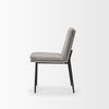 Eve Dining Chair with Gray Fabric & Matte Black Metal, by Mercana, 24.5" length x 19.5" width x 33.5" height thumbnail 6