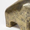 Tauro I 9L x 4W Gold Cast Aluminum Raging Bull thumbnail 3