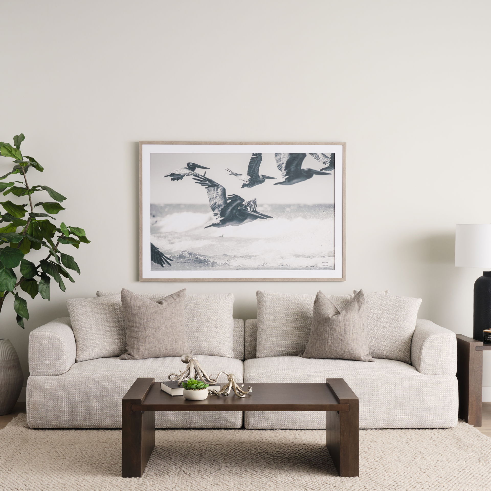 Strafford Small 10L x 9W Silver Resin Octopus, Decorative Object by Mercana, 10" length x 9.06" width x 5.02" height View 2