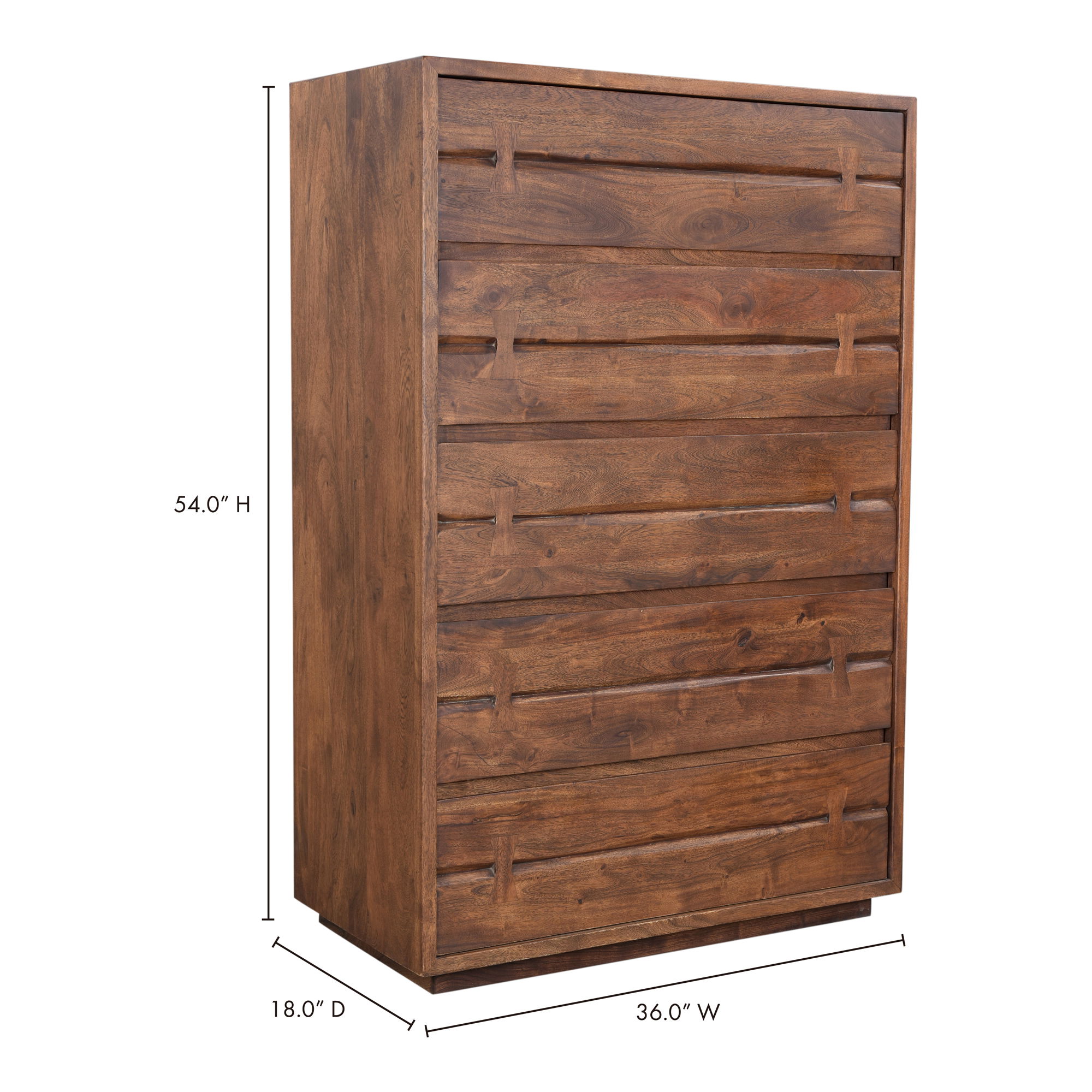 Madagascar Chest, Cabinets & Sideboard by Moe's Home, 36" width x 54" height x 18" depth View 11