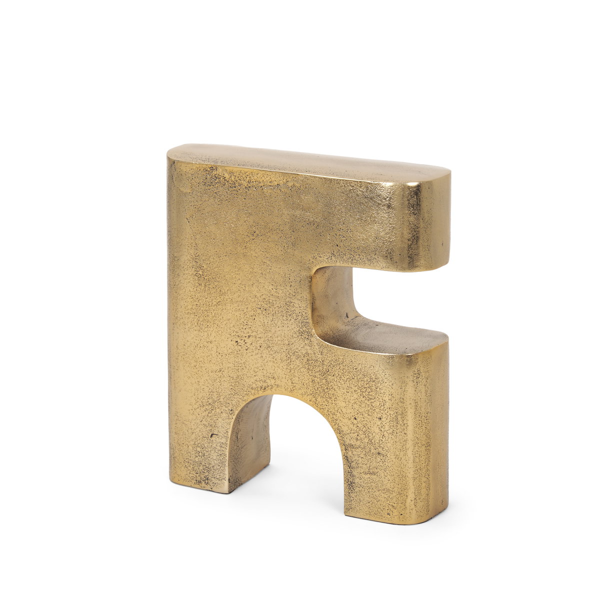 Renni Antiqued Brass Large Decorative Sculpture, Decorative Object by Mercana, 8.5" length x 2.75" width x 9.75" height View 1