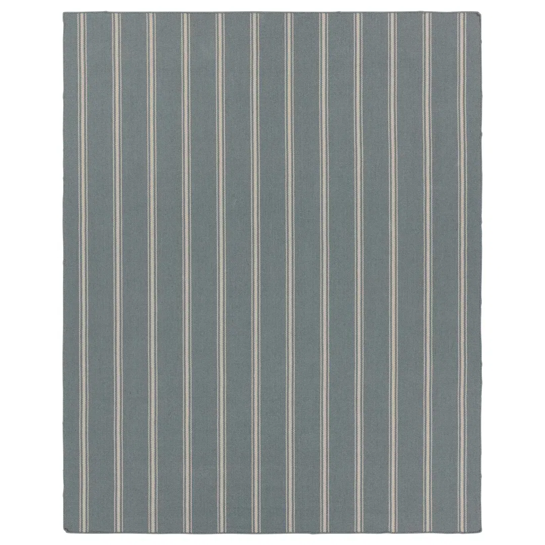 Memento Handmade Indoor/Outdoor Striped Slate/ Ivory large image 