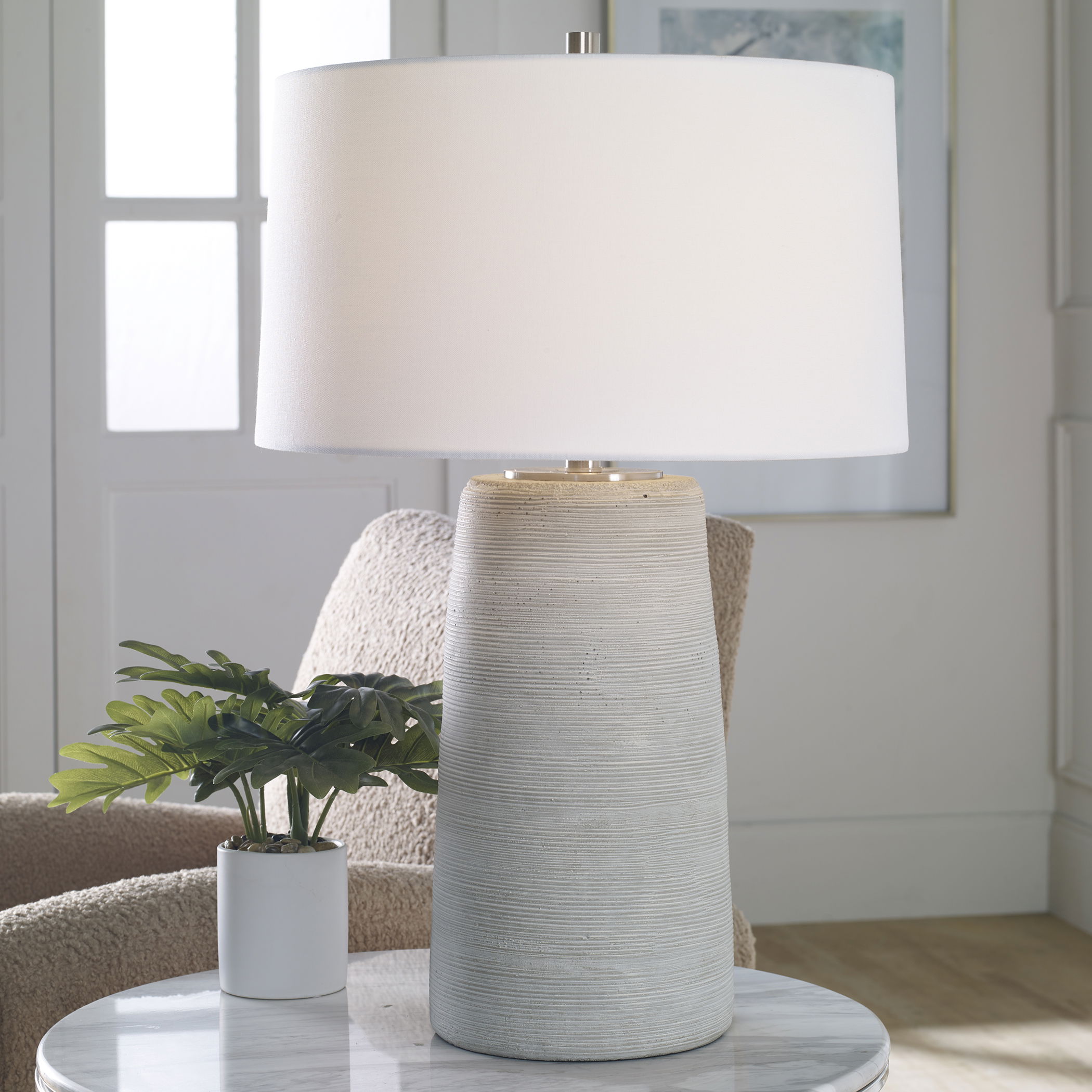 Mountainscape Ceramic Table Lamp large image 