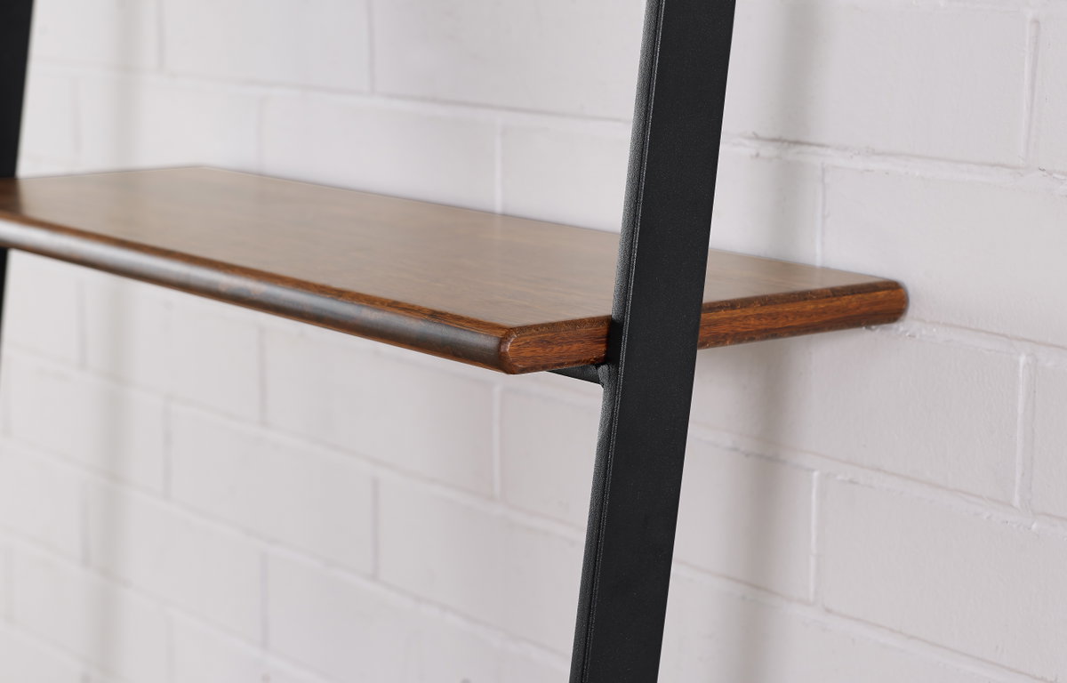Studio Line Leaning Shelf, Exotic, Shelving & Bookcase by Greenington, 14.5" length x 25.25" width x 76" height View 2