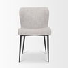 Hartt Dining Chair with Matte Black Metal Frame and Gray Fabric thumbnail 4