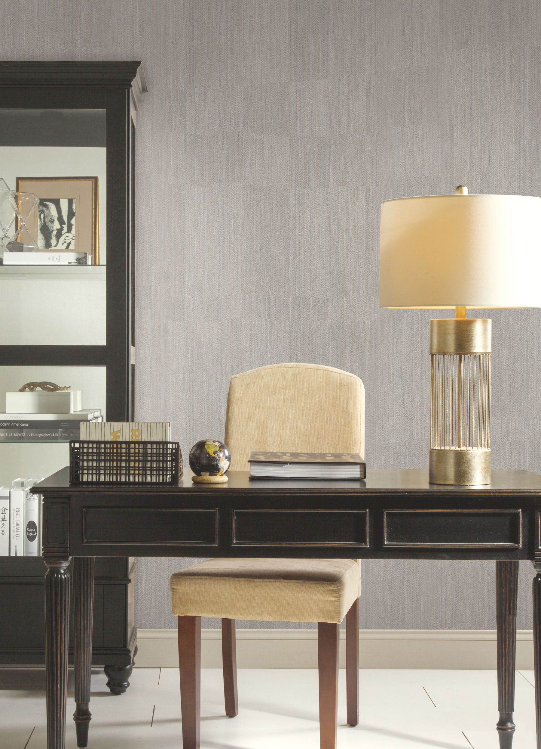 Chevron Channel Grey Wallpaper, by York Wall, 33' length x 1'8.5" width x 0.02" depth View 2