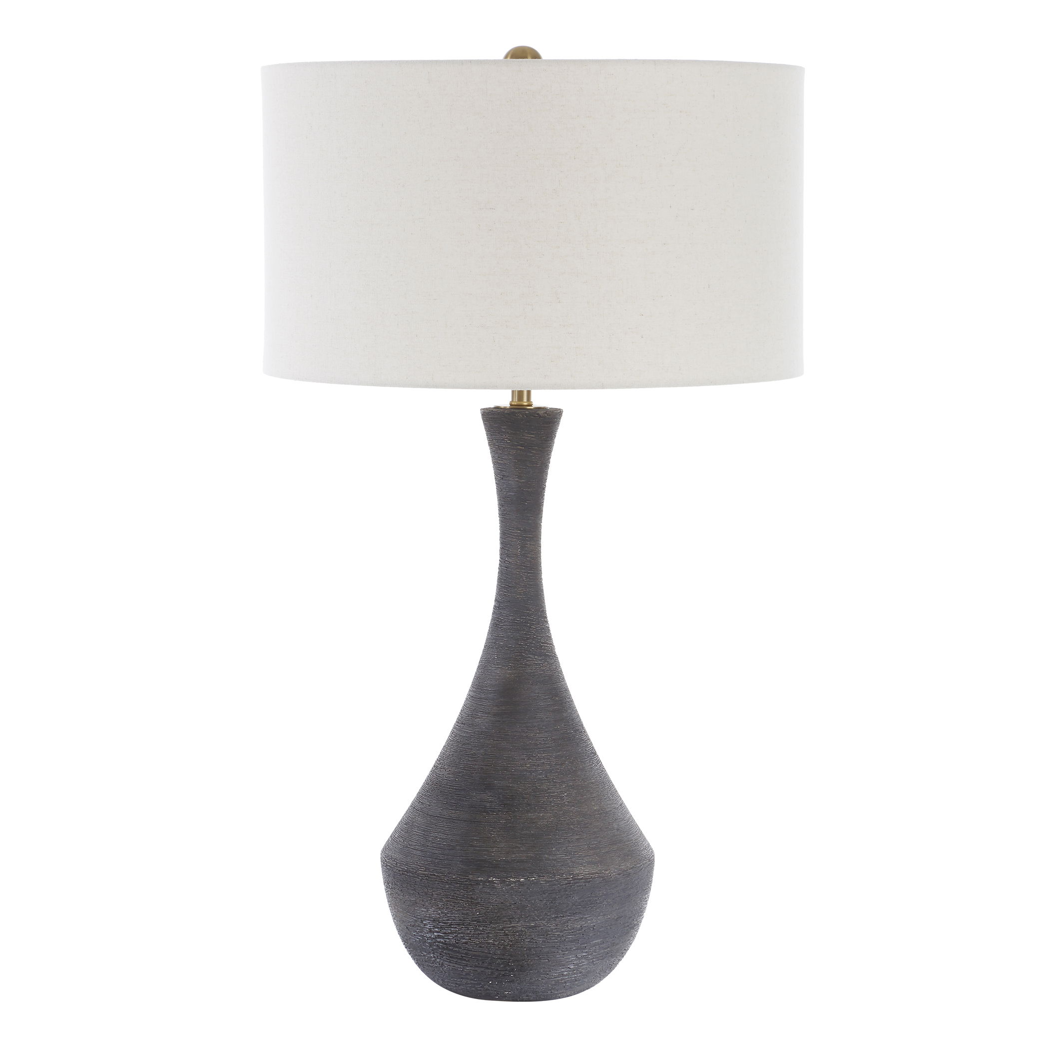 Helston Dark Charcoal Table Lamp large image 