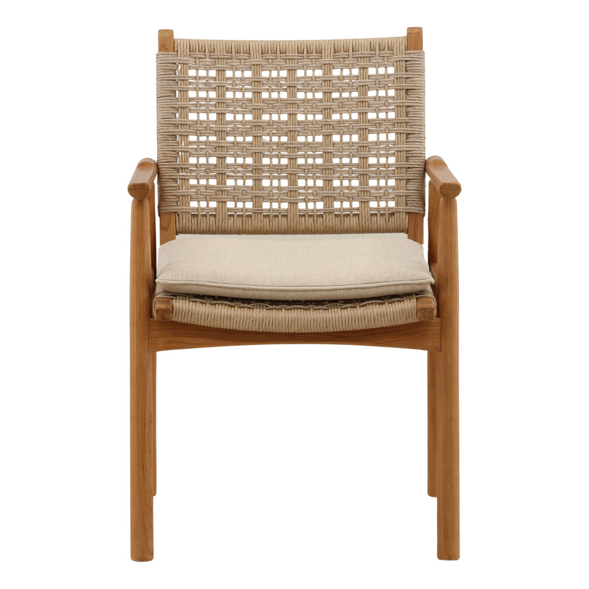 Alea Outdoor Dining Chair Set of 2 Natural, by Dovetail, 22.5" width x 34.25" height x 24.8" depth View 2