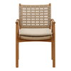 Alea Outdoor Dining Chair Set of 2 Natural, by Dovetail, 22.5" width x 34.25" height x 24.8" depth thumbnail 2
