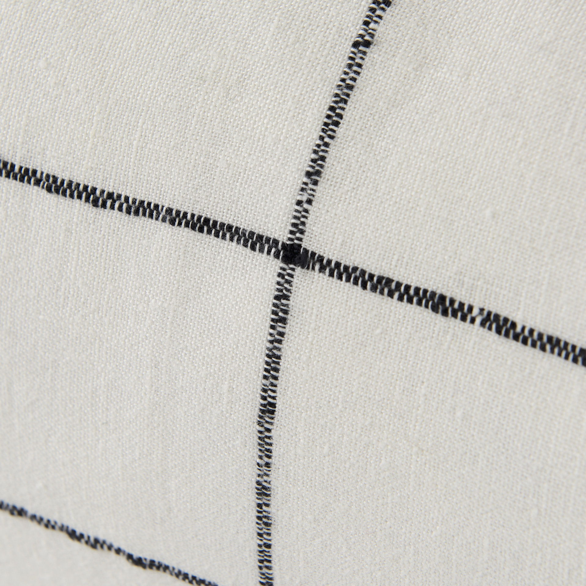 Suzanne 14 x 26 White/Black Square Pattern Decorative Pillow Cover, by Mercana, 14" length x 26" width x 0.2" height View 10