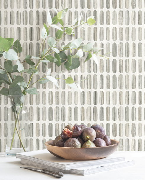 Petite Pergola Grey & Taupe Wallpaper